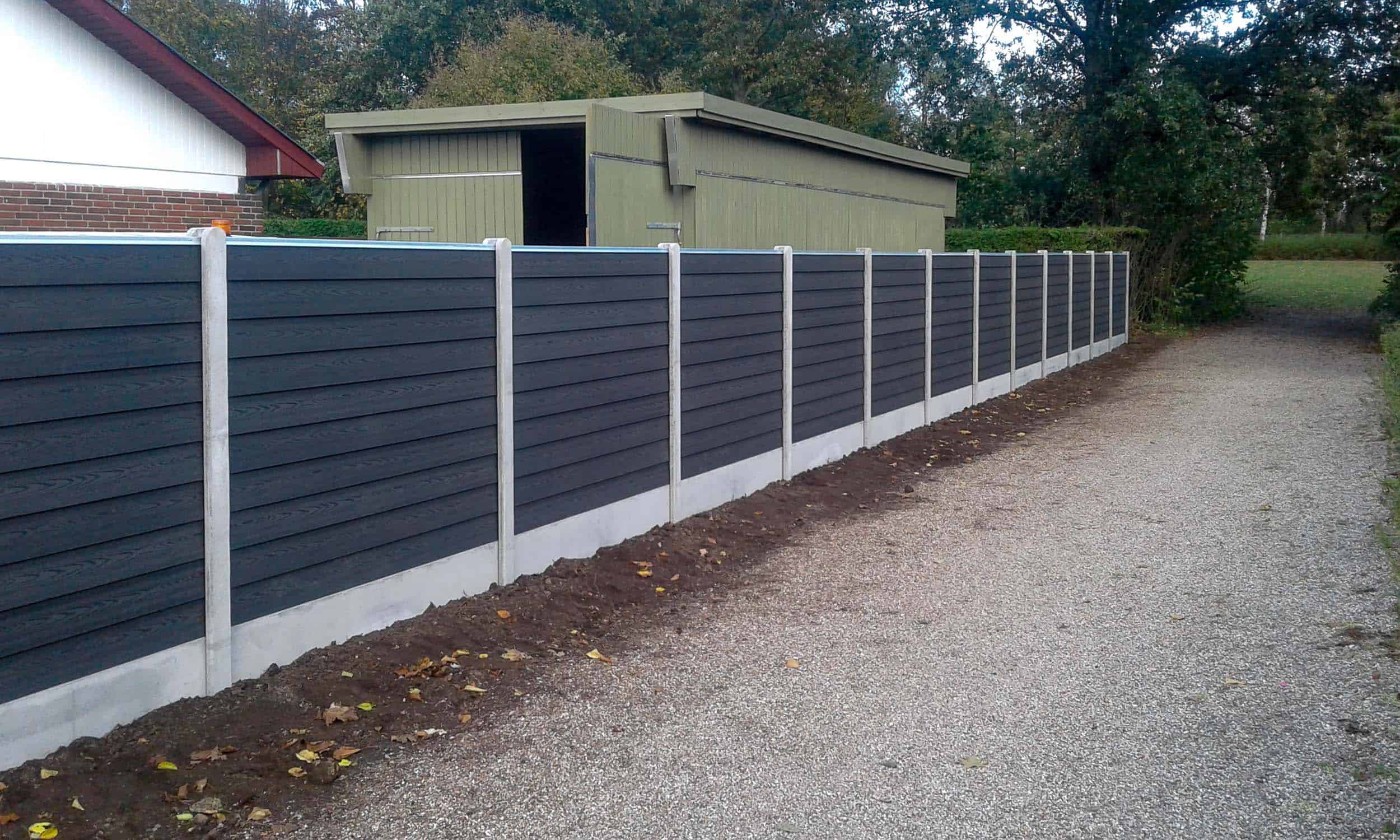 WPC Privacy Savoie WPC-Post Extension Fence 1,88m Anthracite 